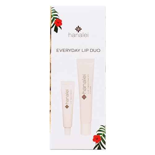 Hanalei Lip Treatment Duo ? Hydrating Lip Balm & Repair for Dry, Chapped Lips with Kukui Oil, Shea Butter, Agave & Grapeseed Oil ? Clear Lip Moisturizer & Conditioner, Full & Mini Travel-Size