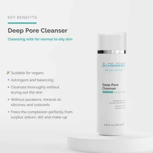 Schrammek Deep Pore Cleanser (6.8 fl oz) - Cleansing Milk for Normal Skin - Makeup Removal - Face Wash & Cleanser ? No Parabens - Skin Care - Dr