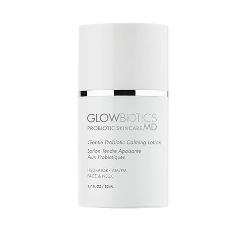 Glowbiotics Gentle Probiotic Calming Lotion: Lightweight Peptide & Probiotic Moisturizer for Sensitive Skin | With Hyaluronic Acid, Niacinamide & Ceramide-Rich Safflower Oil