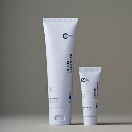 CHROMAT Detox Face Wash - 90mL - Best Anti Aging Facial Cleanser for Mature Skin - Gentle Exfoliating Peptide Cleanser with Hydrating Oils - For Dry, Sensitive & Combination Skin