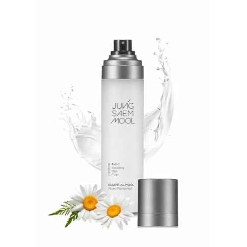 JUNG SAEM MOOL Essential Mool Micro Fitting Face Mist 4.06 Fl Oz, Ultra-Fine Hydrating Makeup Setting Spray with Thermal Spring Water, Long-Lasting Fixing Power Dewy Glow Primer, Korean Face Mist