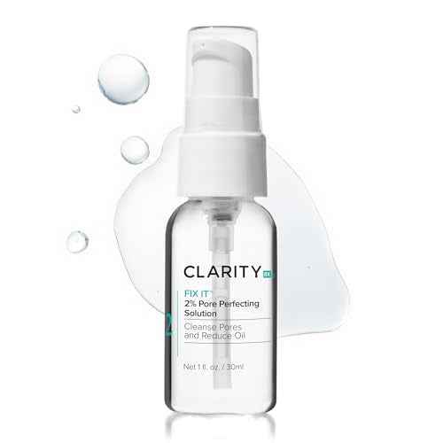 ClarityRx Fix It 2% Pore Perfecting Solution with Salicylic Acid for Acne-Prone & Oily Skin, Natural and Plant Based