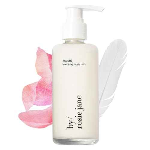 By Rosie Jane Everyday Body Milk (Rosie) - Hydrating Toner & Body Moisturizer to Help Even Skin Tone - Infused with Soothing Aloe Vera and Turmeric Root to Promote Anti-Aging (5 Ounce)