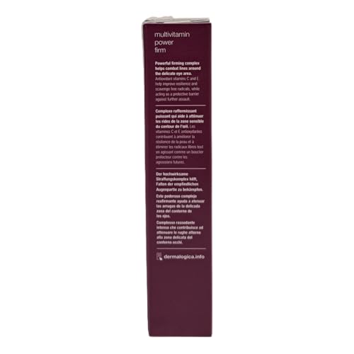 Dermalogica Multivitamin Power Firm Eye Cream for Dark Circles and Puffiness, Anti-Aging Wrinkle Firming Under Eye Treatment with Antioxidant Vitamins