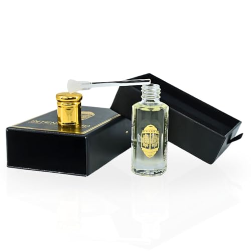 INTENSE OUD Woody Vanilla Long Lasting Arabian Perfume Oils for Women 12ML (0.40 OZ) Concentrated Perfume Oil with Sweet Vanilla, Soft Sandalwood & Rich Oud ? Fragrance Oil in Black Gift Box