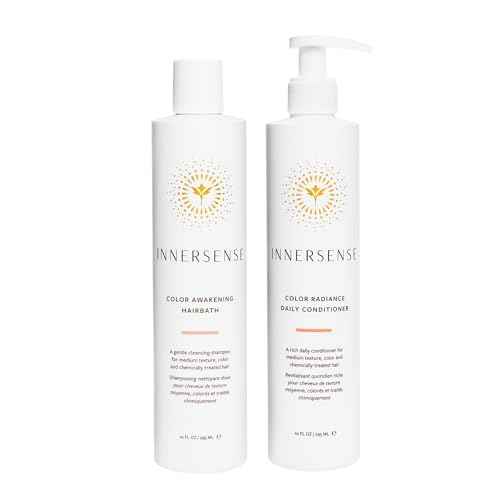 INNERSENSE Organic Beauty - Color Awakening Hairbath Shampoo + Daily Conditioner Duo | Non-Toxic, Cruelty-Free, Clean Haircare (10 fl oz each)