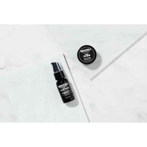 Brickell Men's Restoring Eye Routine for Men, Eye Cream and Serum for Men, Natural and Organic, Unscented, Men's Skin Care Gift Set
