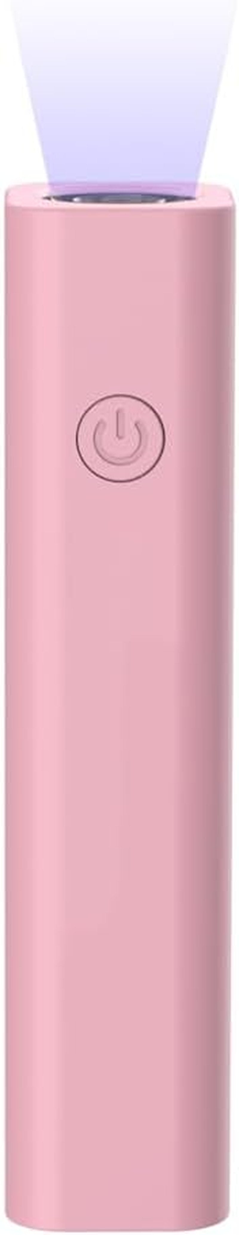 Mini UV LED Nail Lamp, Flash Cure Lamp Quick Dry for Gel Polish, Portable USB Flashlight Nail Dryer for Fast Curing at Salon Home DIY (Pink)