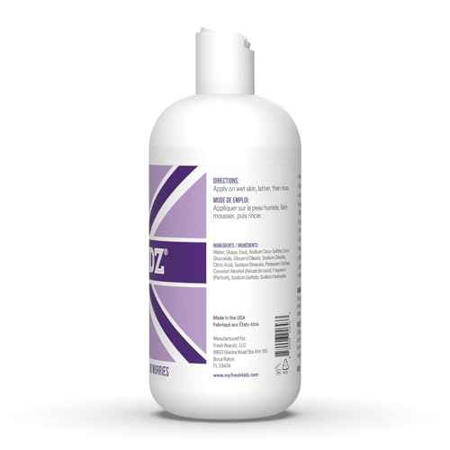 Fresh Kidz Body Wash 16.9 fl.oz. and 2 Roll-On Deodorants 1.86 fl.oz. for Kids and Teens - Girls Purple Set