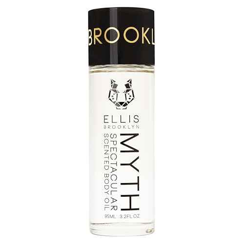 Ellis Brooklyn MYTH Body Oil - Scented Body Oils for Women, Fragrance Body Oil for Women, Bergamot & Jasmine, Cedarwood Musk Oil, 3.2 Fl Oz