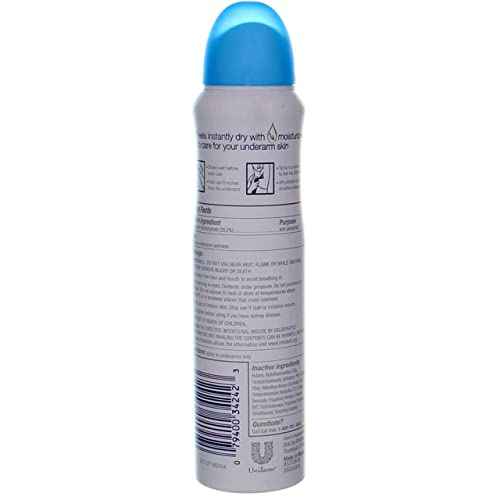 Dove Dry Spray Antiperspirant, Nourished Beauty 3.80 oz (Pack of 9)