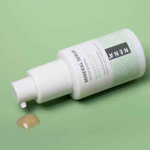 NENA Skincare Mineral Serum - Vitamin C Serum with Hyaluronic Acid - Face Lotion for Deep Hydration, Firmness and Elasticity - All Skin Types - 1 oz