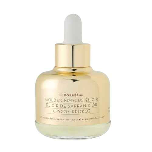 KORRES Golden Krocus Anti-Aging Face Serum with Greek Saffron, Lightweight Skincare Treatment for Radiance, Hydration & Firmness, Fine Line & Wrinkle Serum For Women & Men, Clean Beauty, 1 Fl Oz