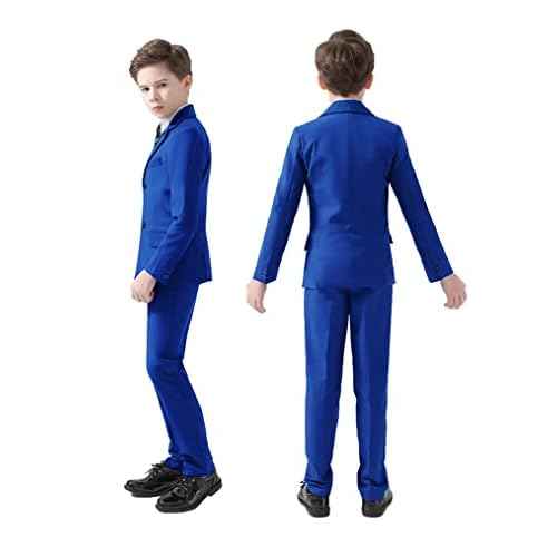 Boys Suits 5 Piece Slim Fit Suit for Kids Formal Ring Bearer Suits