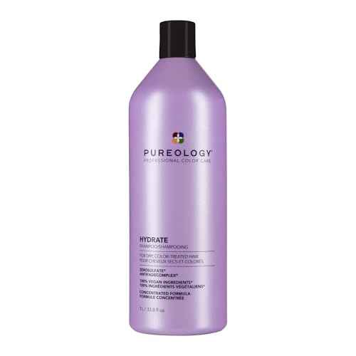 Pureology Hydrate Shampoo - For Dry or Color Treated Hair, Moisturizing Shampoo For Hydration & Softness, With Rose Extract & Green Tea, Vegan & Sulfate-Free
