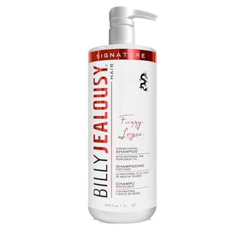 Billy Jealousy Fuzzy Logic Strengthening Mens Shampoo, Adds Volume, Prevents Hair Loss, Promotes Circulation & Healthy Growth, Peppermint Scent