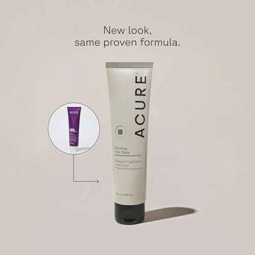 Acure Bonding Hair Mask - Weekly Deep Conditioning Hair Mask for Damaged Locks, Rescue Bond Repair Treatment for Dry, Damaged, Thin, Fine Locks, Natural Ingredients, Vegan - 5 fl oz (2 Pack)