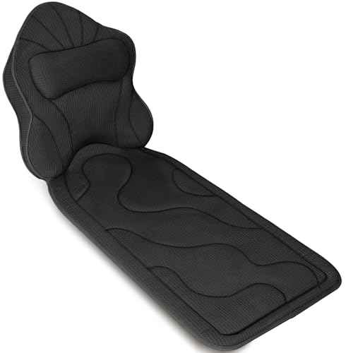 Full Body Bath Pillow for Tub-Extra Thick Bathtub Pillow with Head & Neck Support, Luxury Tub Pillow for Comfort, Non-Slip Bath Cushion for Women, Men & Seniors, Bathroom Accessories