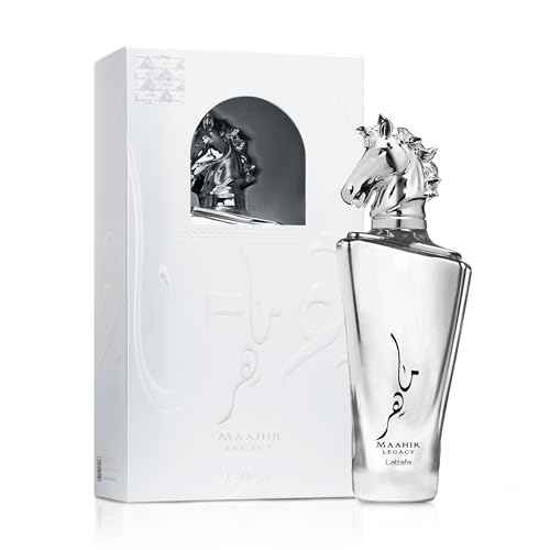 Lattafa Maahir Legacy - Aromatic Spicy, Citrus, Amber Wood - Eau de Parfum Long-Lasting Fragrance for Men, 3.40 Ounce / 100 ml