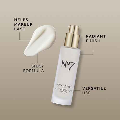 No7 Pro Artist Base Perfecting Makeup Primer - Illuminating Face Primer for Long-Lasting Makeup Wear - Silky, Illuminating Finish for a Healthy-Looking Glow (1 Fl Oz)