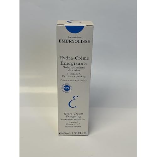 Embryolisse Vitamin C Energizing Face Moisturizer. Radiance-Boosting, Anti-Aging Daily Cream for Immediate and long-lasting hydration & Glow, 1.35 Fl Oz