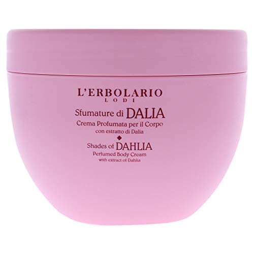L'Erbolario Body Cream - Moisturizing Body Butter - Floral Citrus Scent Skin Care with Dahlia Extract and Olive Butter - Shades of Dahlia - 10.1 oz