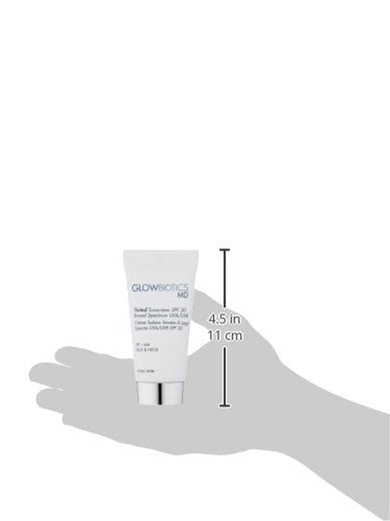 Glowbiotics Tinted Sunscreen SPF 30 - Non-Greasy, Reef-Safe UVA/UVB Protection | Mineral Primer with Vitamins, 2 Fl Oz