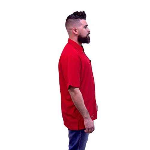 King Midas Professional Hair Barber Jacket - Ultra Lightweight Barber Jacket - Short Sleeves Salon Smocks