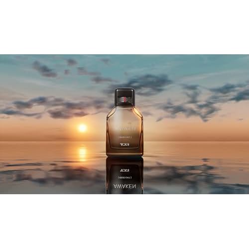 TUMI Dopp Kit Gift Set - Includes AWAKEN [08:00 GMT], KINETIC [-:- GMT] & Travel Toiletry Bag - .5 oz Eau de Parfum (Pack of 2)