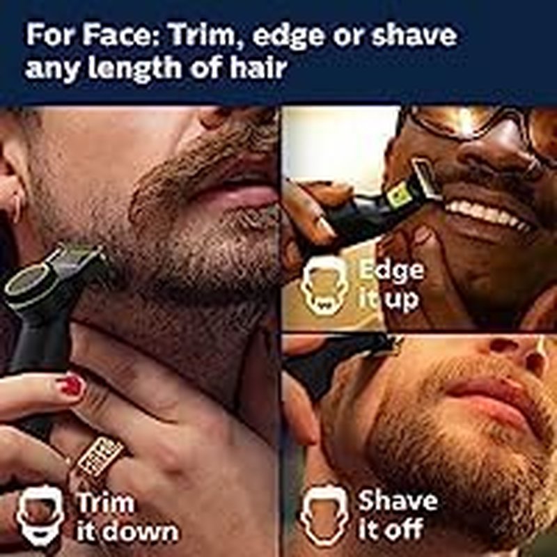 Philips Norelco OneBlade 360 Pro | Hybrid Electric Shaver & Trimmer with 12-in-1 Comb, QP6531/70