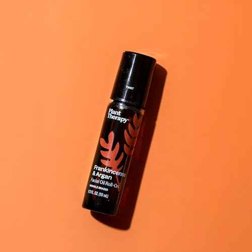 Plant Therapy Frankincense & Argan Facial Serum Roll-On 10 mL (1/3 oz) with Frankincense Essential Oil & Argan Oil to Smoothes Wrinkles & Improves Skin Elasticity, Face, Skin, & Nails