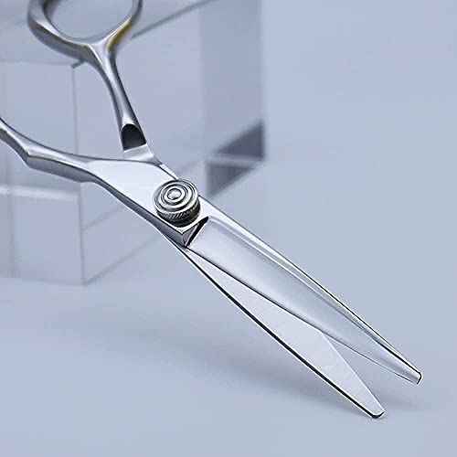 AOLANDUO Hair Scissors Professional Left Handed, VG10 Steel Left Handed Barber Shears, Razor Edge, Offset Ergonomic, Precision Hair Cutting Scissors for Salon & Home, 1 Count, 5.5 Inch
