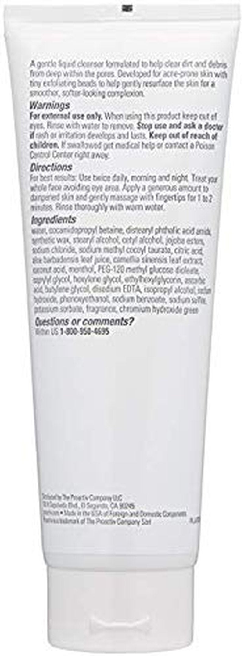 Proactiv MD Exfoliating Face Wash, Gentle and Hydrating Facial Cleanser and Acne Treatment for Sensitive Skin, 6 Oz Clear Unscented