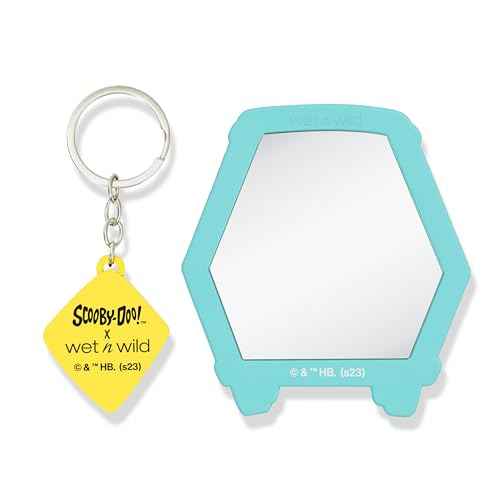 wet n wild Scooby Doo Collection, Versatile Portable Hand Mirror & Keychain Set, Comfort-Grip Handle - Scooby Dooby Doooo!