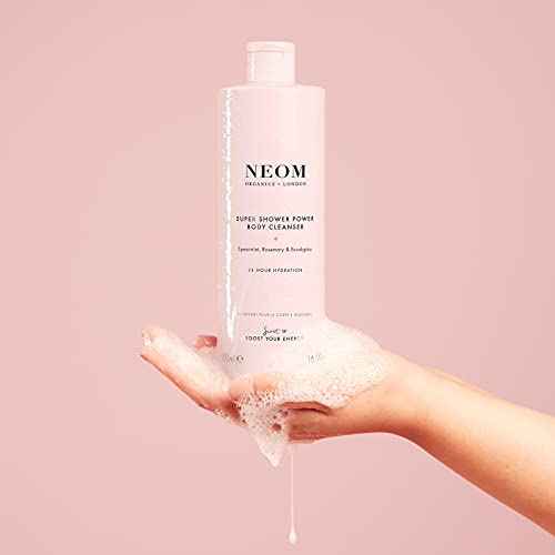 Neom ? Super Shower Power Body Cleanser Shower Gel, 500ml | Spearmint, Rosemary & Eucalyptus | Invigorating Fragrance, Hydrating & Nourishing | 100% Natural Fragrance