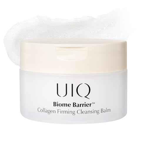 UIQ Biome Barrier Collagen Firming Cleansing Balm ? Deep Pore & Makeup Cleansing Balm for Blackheads, Whiteheads, Waterproof Makeup, 3.38 fl oz