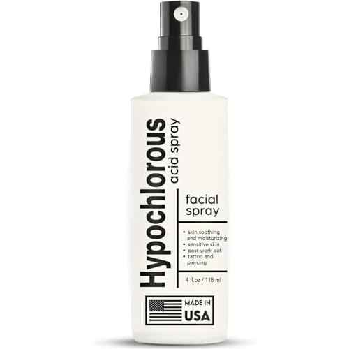 BodyJ4You Hypochlorous Acid Spray for Face Cleaner - HOCL Facial Toner Acne Sensitive Skin - HOCL Molecule Spray Topical Skin Redness Relief Breakouts - Piercing Aftercare Solution Fine Mist - 4 Fl Oz