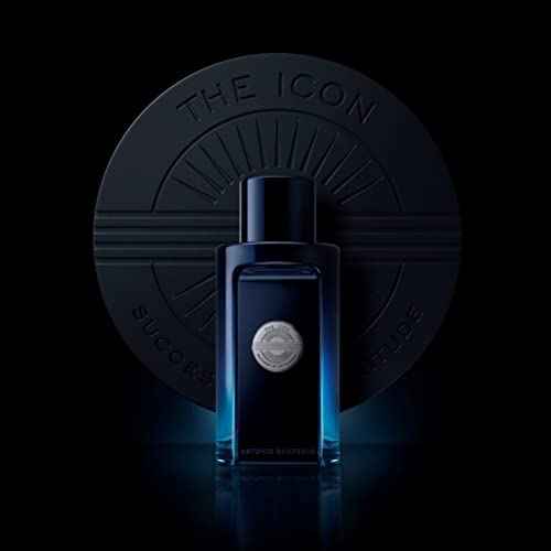 Banderas Antonio Perfumes - The Icon, Eau de Toilette for Men - Long Lasting - Masculine, Elegant, With Personality Fragance - Amber Woody Notes - Ideal for Special Events - 6.8 Fl Oz