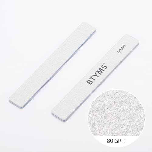15 Count 80/80 Grit Nail Files for Acrylic Nails, Reusable Buffering Files Double Sided Emery Boards for Nails
