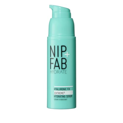 Nip + Fab Hyaluronic Acid Fix Extreme 4 2percent Face Serum, Lightweight, Non-Greasy Anti-Aging Hydrating Moisturizing for Fine Lines & Wrinkles, Skin-Plumping Skin Care, Smoothing, Multicolor, 50ML