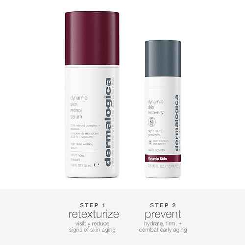 Dermalogica Dynamic Defense Duo, Retinol Face Serum and SPF Moisturizer Skin Care Set - Reduce the Signs of Skin Aging