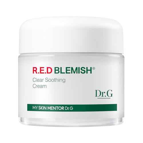 Dr.G Red Blemish Clear Soothing Korean Moisturizer Face Cream, 70ml - Cica Cream, Korean Skin Care Moisturizer, Korean Face Moisturizer, Facial Moisturizer, Korean Skincare, K Beauty Skincare Coreano