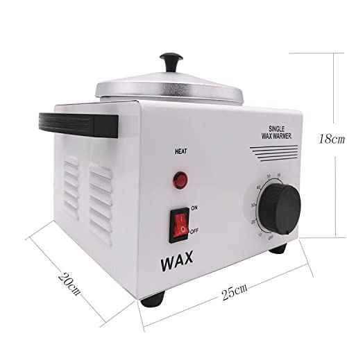 Single Pot Wax Warmer Professional Electric Wax Heater Machine Facial Skin SPA Equipment with Adjustable Temperature Set with Wood Craft Sticks£¨50 Pcs£©