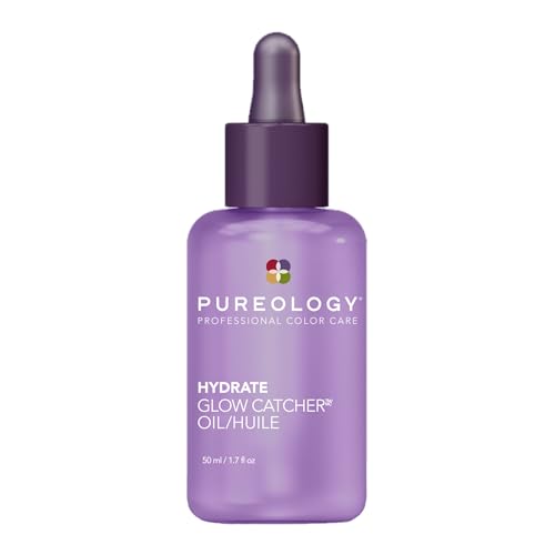 Pureology Hydrate Glow Catcher Hair Oil - Anti-Frizz, Up to 72 Hours of Hydration & Hair Shine, Heat Protectant, Vegan