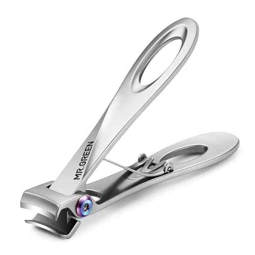 MR.GREEN Nail Clippers Wide Jaw Opening Stainless Steel Fingernail Clipper Thick Hard Toenail Cutter Manicure Scissors Tools (Nail Clipper (Large))