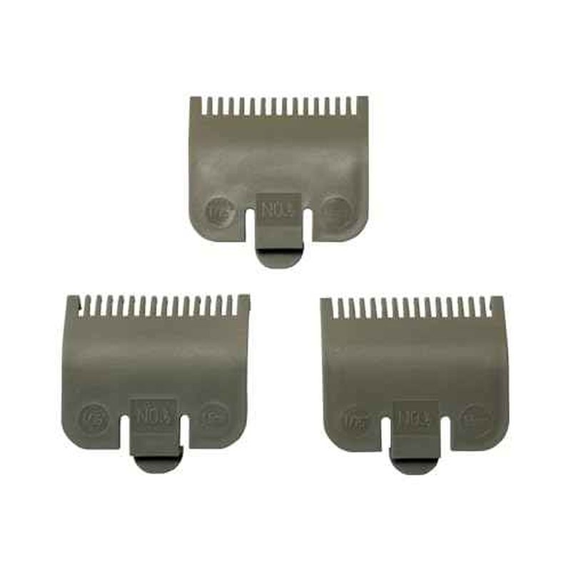 (3 Pack) (1/16") Hair Clipper Guards No.1/2 Cutting Guides Compatible with Most Wahl Clipper, Grey
