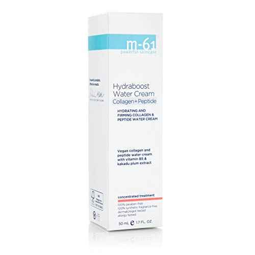m-61 Hydraboost Collagen+Peptide Water Cream | Lightweight, Hydrating and Firming Gel-Cream With Vegan Collagen and Peptides. For All Skin Types - 1.7 Fl Oz
