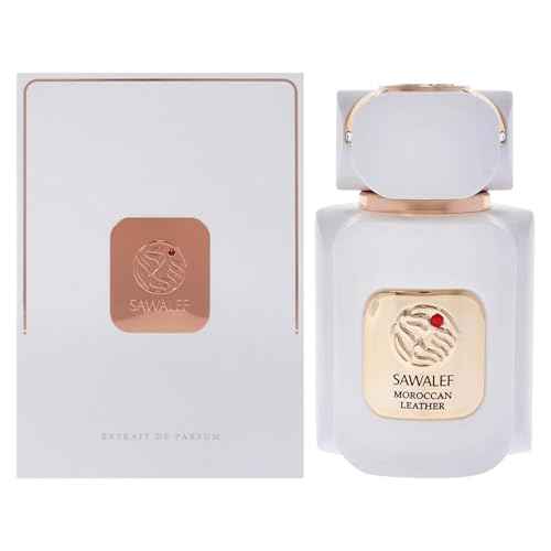 Swiss Arabian Sawalef Moroccan Leather - Indulge in Mesmerizing Body Spray for Women - Unique Blends of Nutmeg, Saffron, Patchouli, and Cardamom - 2.7 oz EDP Spray