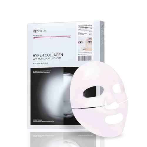 Mediheal Hyper Collagen Real Deep Mask 10pcs | Collagen Gel Mask for Multi-lifting Care | Achieves Bouncy Skin | Boosts Pore Elasticity | 30mins Quick Care