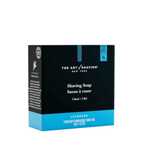 The Art of Shaving Shaving Soap Set - Shave Soap Refill with Wood Shaving Bowl, Protects Against Irritation, Lavender, 3.3 Ounce